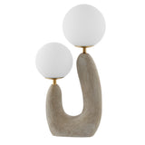 Oona 18" 2-Light Mid-Century Scandinavian Resin/Iron/Frosted Glass Cactus LED Table Lamp - JONATHAN Y