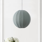 Sia 16" 1-Light Scandinavian Japandi Adjustable Lantern Metal with Ribbed Cocoon Globe Shade LED Pendant