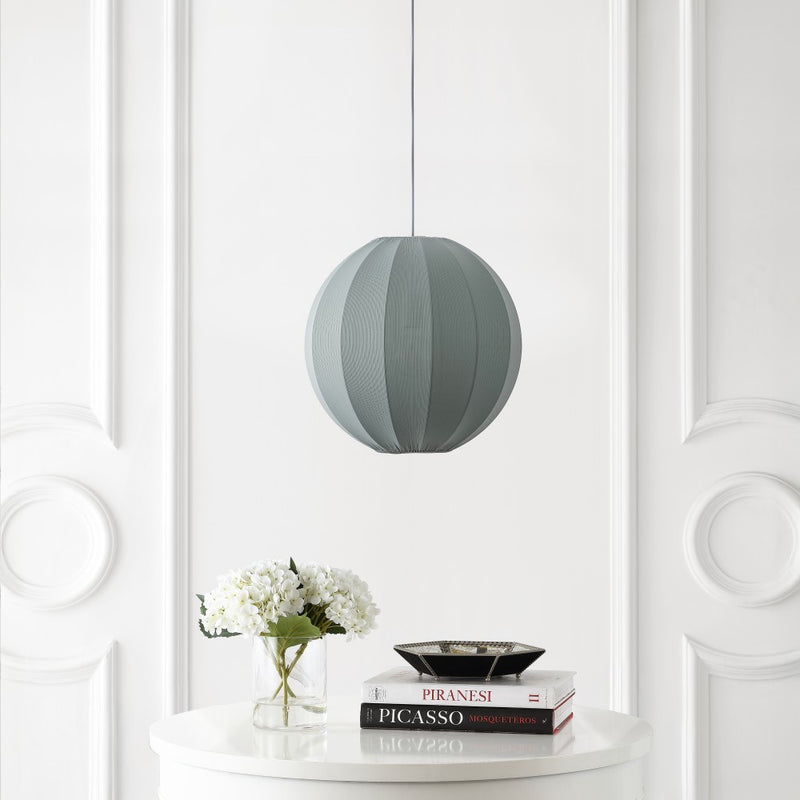 Sia 16" 1-Light Scandinavian Japandi Adjustable Lantern Metal with Ribbed Cocoon Globe Shade LED Pendant