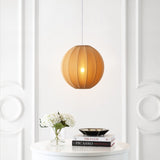 Sia 16" 1-Light Scandinavian Japandi Adjustable Lantern Metal with Ribbed Cocoon Globe Shade LED Pendant