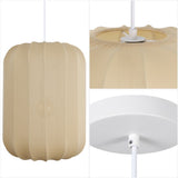 Aurelia 13.75" 1-Light Scandinavian Japandi Adjustable Lantern Metal with Ribbed Cocoon Capsule Shade LED Pendant