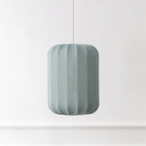 Aurelia 13.75" 1-Light Scandinavian Japandi Adjustable Lantern Metal with Ribbed Cocoon Capsule Shade LED Pendant
