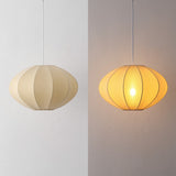 Kira 18.38" 1-Light Scandinavian Japandi Adjustable Lantern Metal with Ribbed Cocoon UFO Saucer Shade LED Pendant
