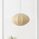 Kira 18.38" 1-Light Scandinavian Japandi Adjustable Lantern Metal with Ribbed Cocoon UFO Saucer Shade LED Pendant