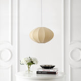 Kira 18.38" 1-Light Scandinavian Japandi Adjustable Lantern Metal with Ribbed Cocoon UFO Saucer Shade LED Pendant
