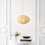 Kira 18.38" 1-Light Scandinavian Japandi Adjustable Lantern Metal with Ribbed Cocoon UFO Saucer Shade LED Pendant