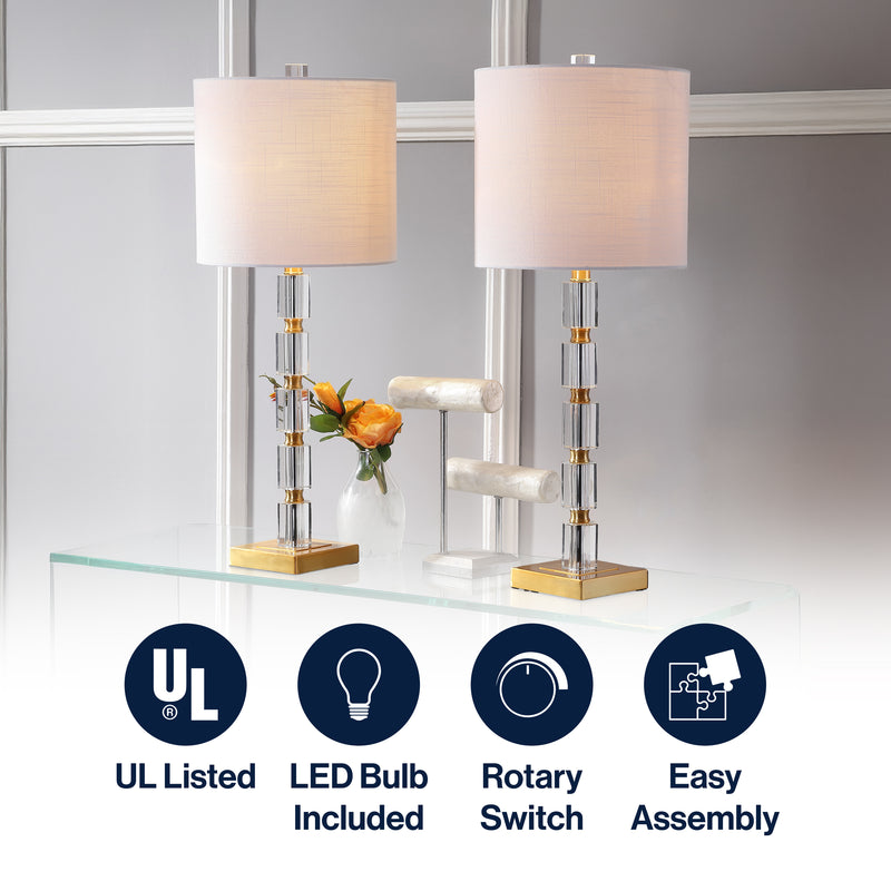 Claire 28.5" Crystal LED Table Lamp