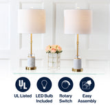 Harper 27" Marble/Crystal LED Table Lamp Set 2
