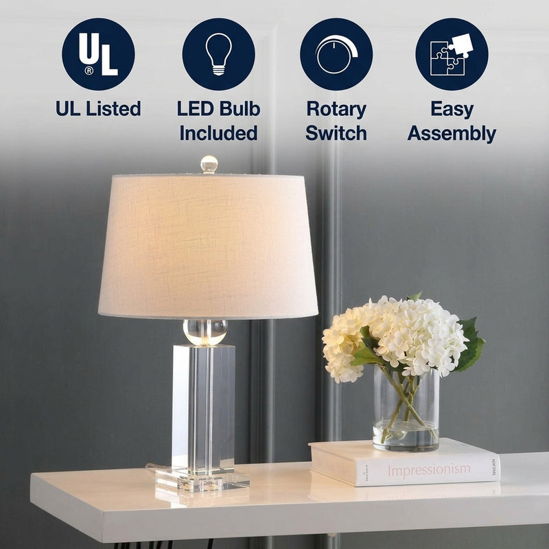 Charlotte 28.5" Crystal LED Table Lamp Clear – ICONS