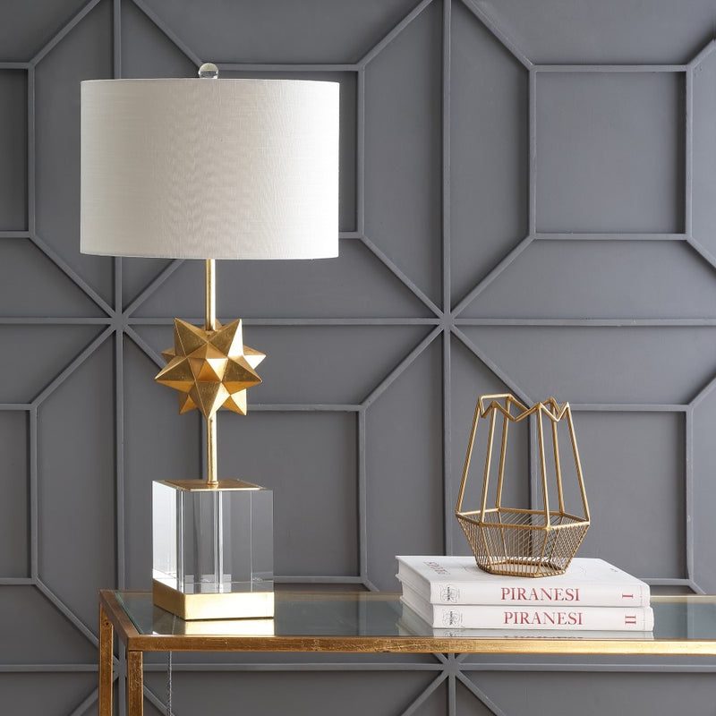 Estelle 32" LED Metal/Crystal Table Lamp - JONATHAN Y