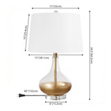 West 24.5" Glass LED Table Lamp - JONATHAN Y