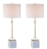 Dawson 30" Marble/Crystal LED Table Lamp - JONATHAN Y