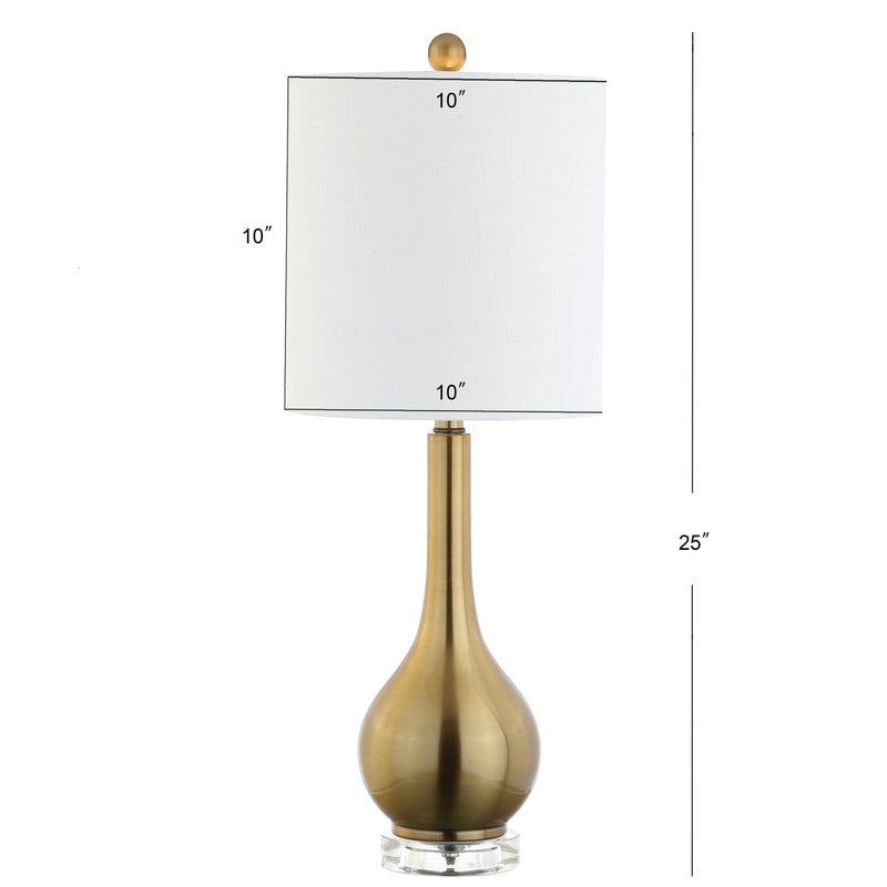 Dylan 25" Metal/Crystal Teardrop LED Table Lamp - JONATHAN Y
