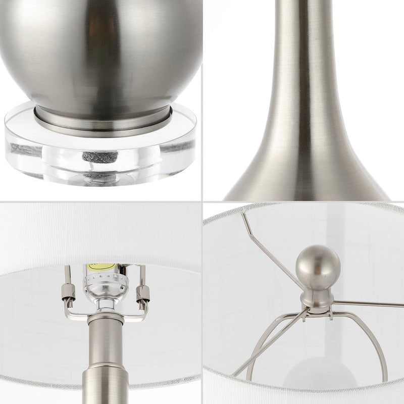Dylan 25" Metal/Crystal Teardrop LED Table Lamp - JONATHAN Y