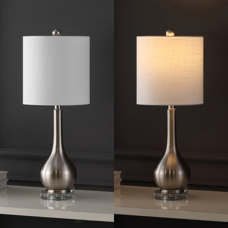 Dylan 25" Metal/Crystal Teardrop LED Table Lamp - JONATHAN Y