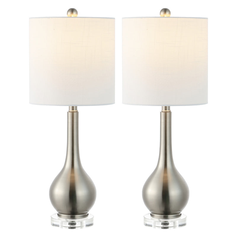 Dylan 25" Metal/Crystal Teardrop LED Table Lamp - JONATHAN Y