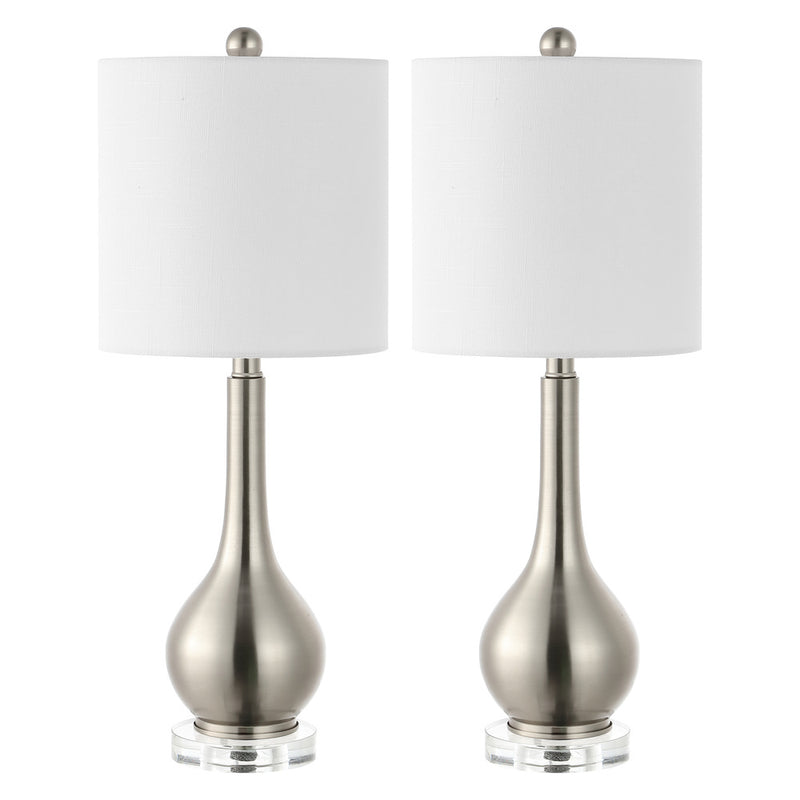Dylan 25" Metal/Crystal Teardrop LED Table Lamp - JONATHAN Y