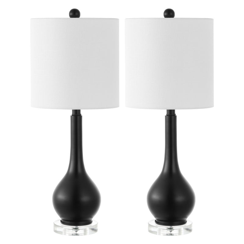 Dylan 25" Metal/Crystal Teardrop LED Table Lamp - JONATHAN Y