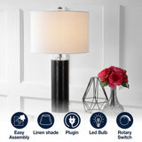 Brooks 27" Marble/Crystal LED Table Lamp Black Marble – ICONS