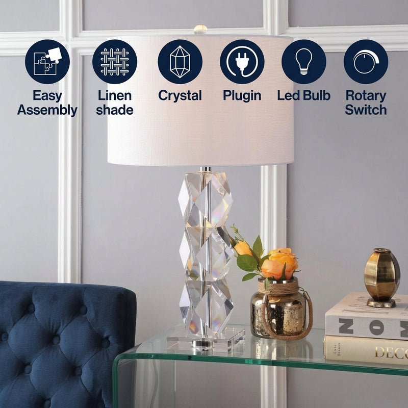 Sofia 26" Crystal LED Table Lamp Clear – ICONS