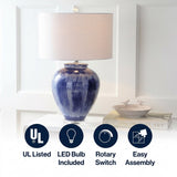 Wayland 26" Ceramic LED Table Lamp Seaside Blue – ICONS