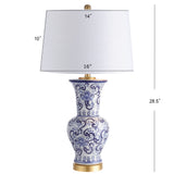 Leo 28.5" Chinoiserie LED Table Lamp - JONATHAN Y