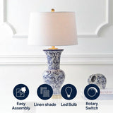 Leo 28.5" Chinoiserie LED Table Lamp Blue/White – ICONS