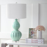 Faye 28" Glass LED Table Lamp - JONATHAN Y