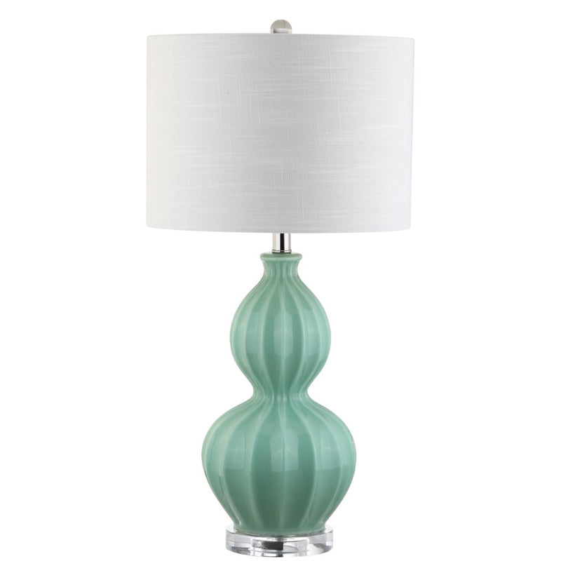 Faye 28" Glass LED Table Lamp - JONATHAN Y