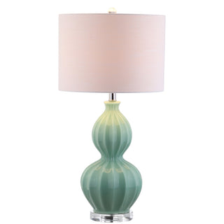 Faye 28" Glass LED Table Lamp - JONATHAN Y