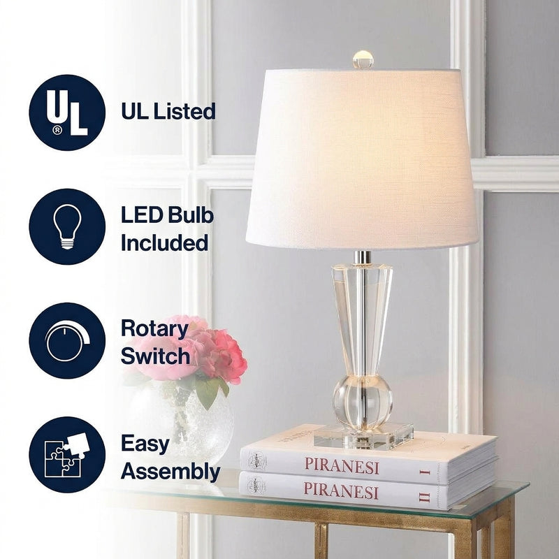 Wynne 22" Crystal LED Table Lamp Clear – ICONS