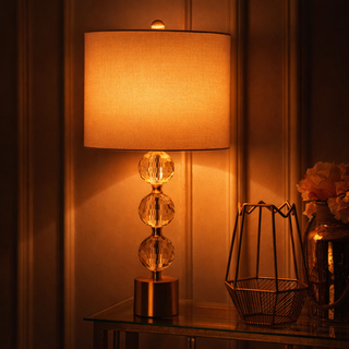 Ashley 25.25" Crystal LED Table Lamp