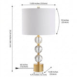 Ashley 25.25" Crystal LED Table Lamp Clear/Brass – DIM