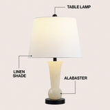 Eliza 23" Alabaster LED Table Lamp
