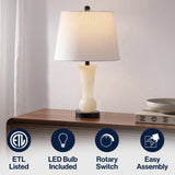 Eliza 23" Alabaster LED Table Lamp