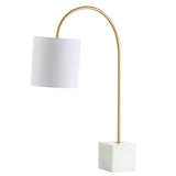 Fisher 25" Marble/Brass LED Table Lamp - JONATHAN Y