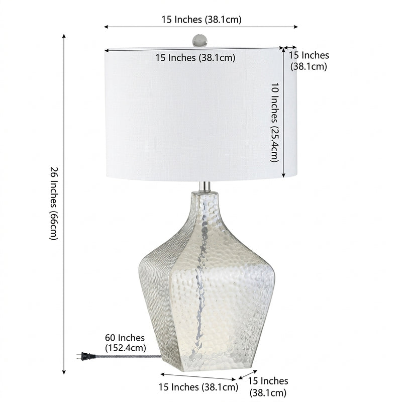 Jane 26" Glass LED Table Lamp Clear – DIM