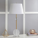 Spencer 34" Crystal/Metal LED Table Lamp - JONATHAN Y