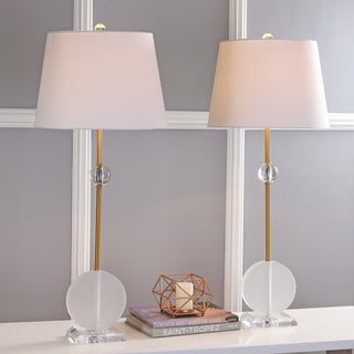 Spencer 34" Crystal/Metal LED Table Lamp - JONATHAN Y