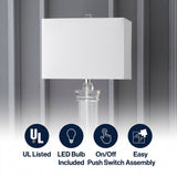 Ophelia 23.5" Crystal LED Table Lamp Clear – ICONS
