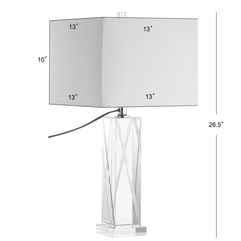 Sullivan 26.5" Crystal LED Table Lamp - JONATHAN Y