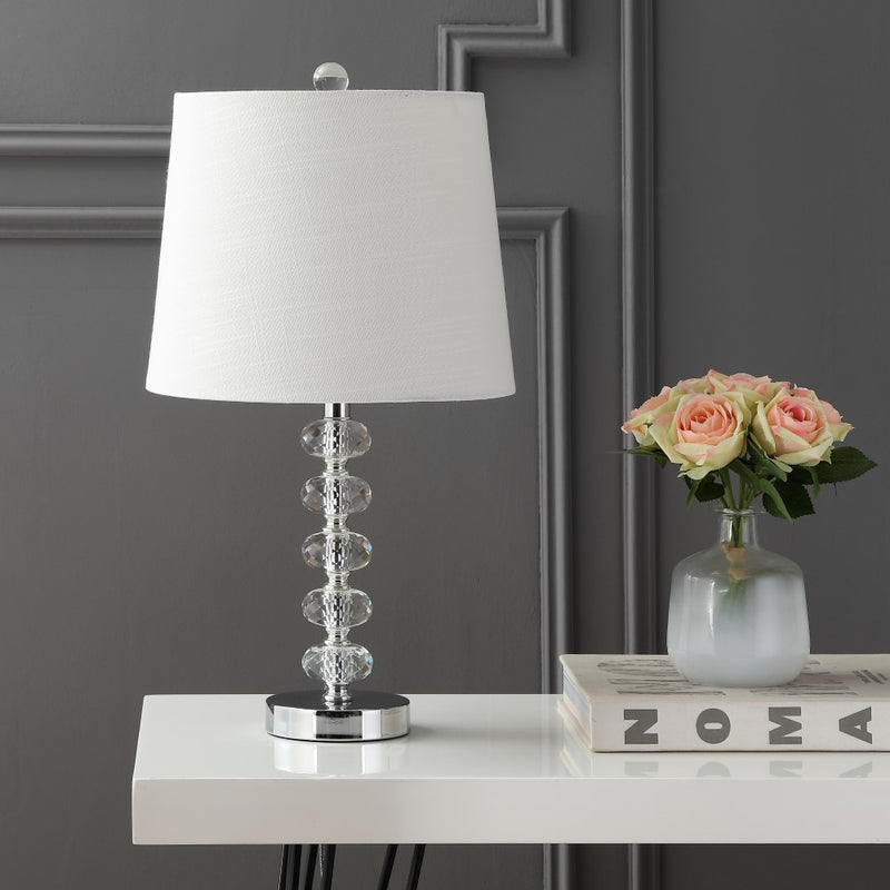 Kevin 22" Glass/Metal LED Table Lamp - JONATHAN Y