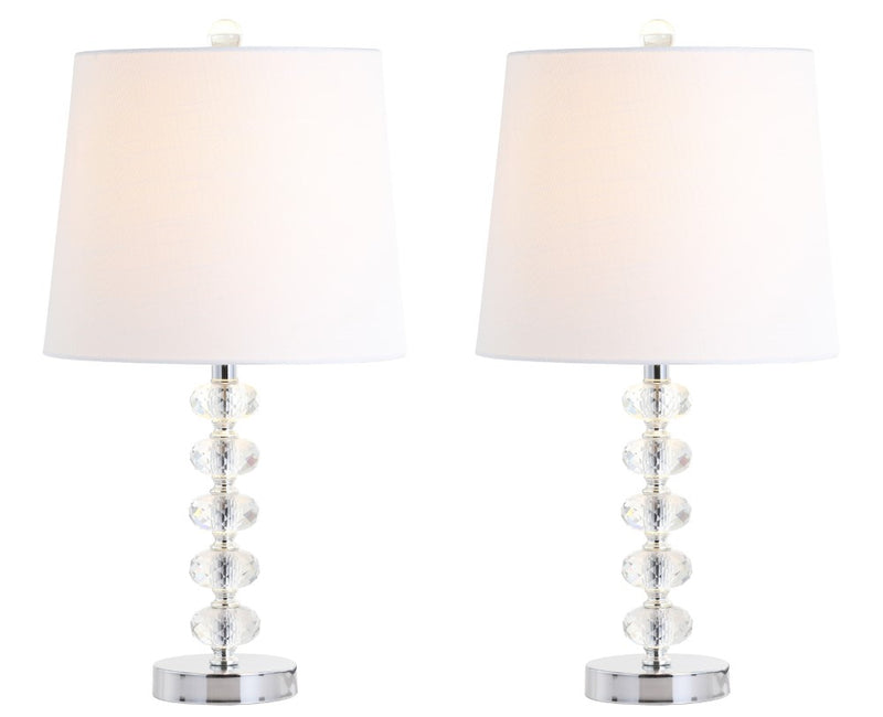 Kevin 22" Glass/Metal LED Table Lamp - JONATHAN Y