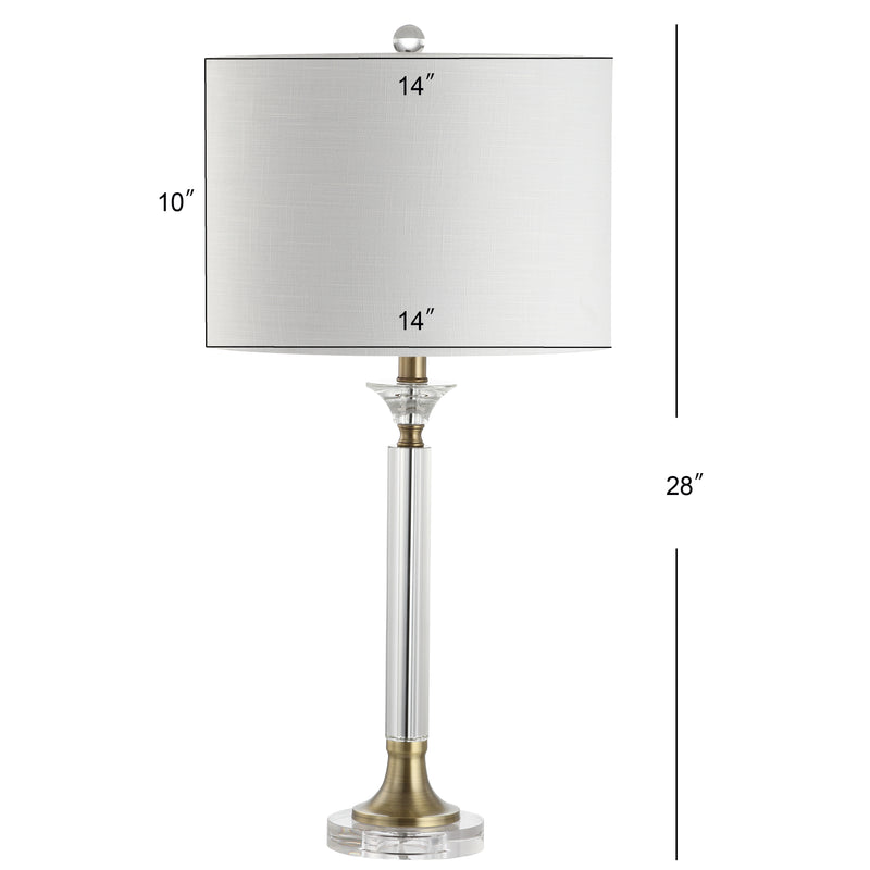 Mark 28" Crystal/Metal LED Table Lamp - JONATHAN Y