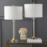 Mark 28" Crystal/Metal LED Table Lamp - JONATHAN Y