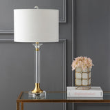 Mark 28" Crystal/Metal LED Table Lamp - JONATHAN Y