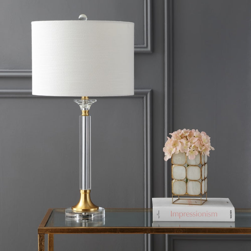 Mark 28" Crystal/Metal LED Table Lamp - JONATHAN Y
