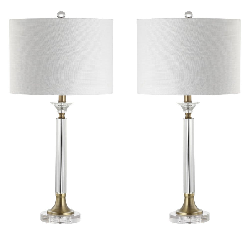 Mark 28" Crystal/Metal LED Table Lamp - JONATHAN Y