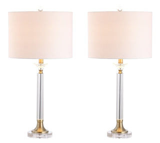 Mark 28" Crystal/Metal LED Table Lamp - JONATHAN Y