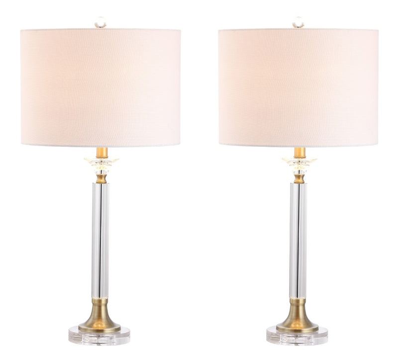 Mark 28" Crystal/Metal LED Table Lamp - JONATHAN Y